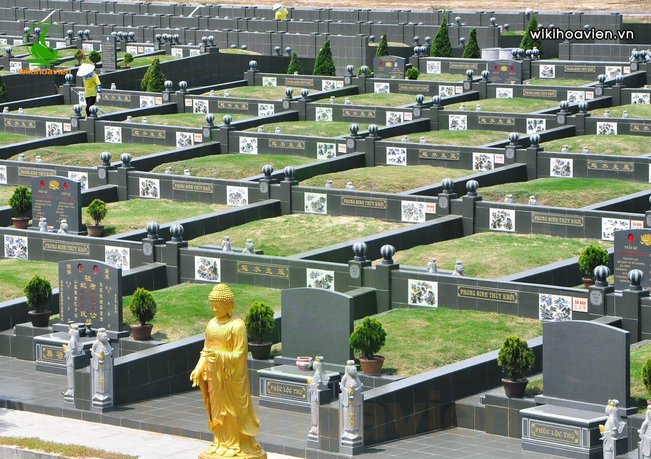 Một mẫu mộ đôi xây theo quy hoạch chung của toàn dự án – Sơn Trang Tiên Cảnh – Tây Ninh