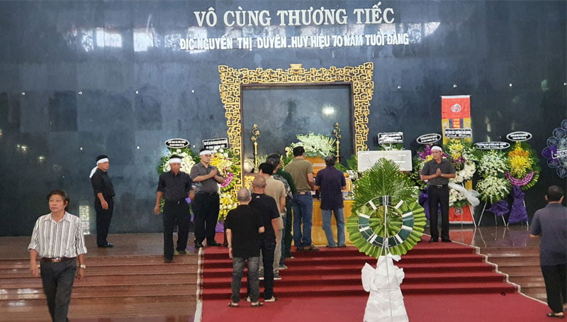 Lễ an táng tại nhà tang lễ Bộ Quốc Phòng