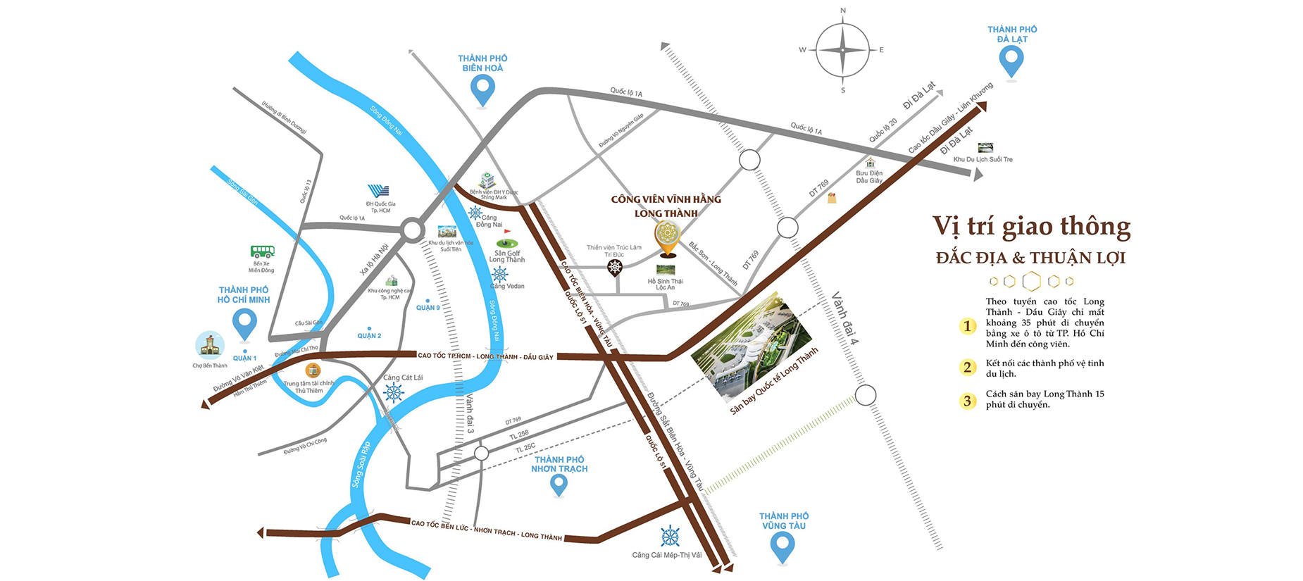 Bản đồ vị trí Công viên Vĩnh Hằng Long Thành